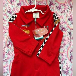 Posh Peanut x Disney Pixar Cars Fleece Racing Jumpsuit Size 2T